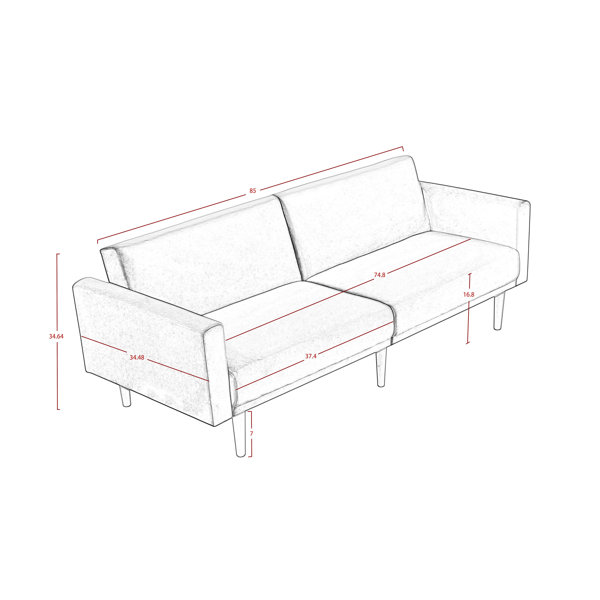 Mercer41 Cancio Mercer41 85'' Velvet Sofa Bed & Reviews Wayfair